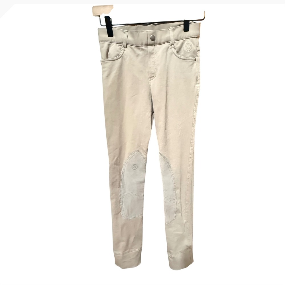 Ovation Riding Breeches Equestrian Pants Kids 14 Plus Tan Beige‎ Excellent